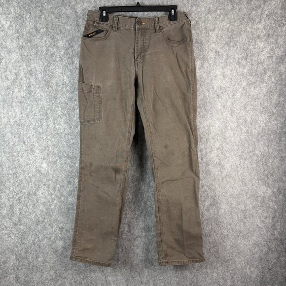 Ariat Other - Ariat Rebar M4 Pants Mens 30x32 Made Tough Brown Relaxed Straight Cargo *Stains